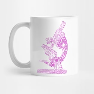 Scientific Microscope Line Drawing (Pink) Mug